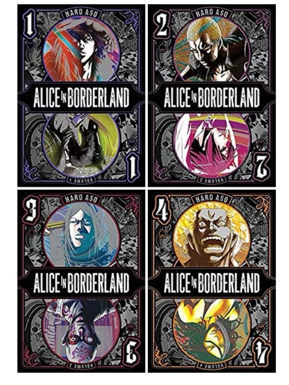 Alice In Borderland Volume 1-4 4 Books Set by Haro Aso English Manga Paperback